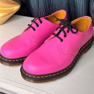 Dr. Martens Pink Oxfords with Black Laces